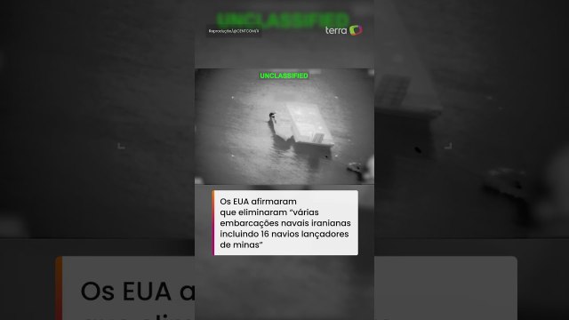 EUA divulgam vídeos de bombardeios a barcos do Irã próximo ao Estreito de Ormuz #shorts