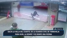 Salta la valla del cuartel de la Guardia Civil de Torrevieja para huir, la rompe y se rompe una pierna