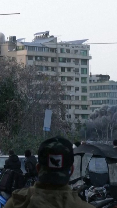 Watch insane moment Israel strikes a building in Lebanon