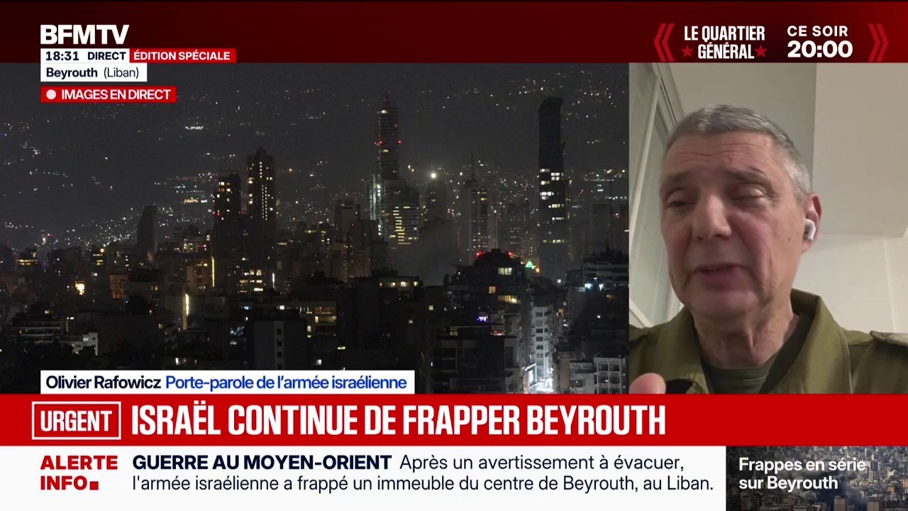 Frappes sur le Liban: "Il n'y a pas d'opération terrestre", indique le porte-parole de l'armée israélienne