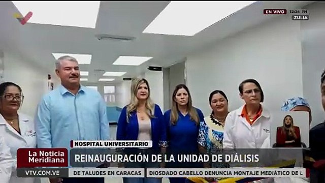 Plan Cayapa de la Salud entrega rehabilitada la unidad de diálisis del Hospital Universitario del edo. Zulia