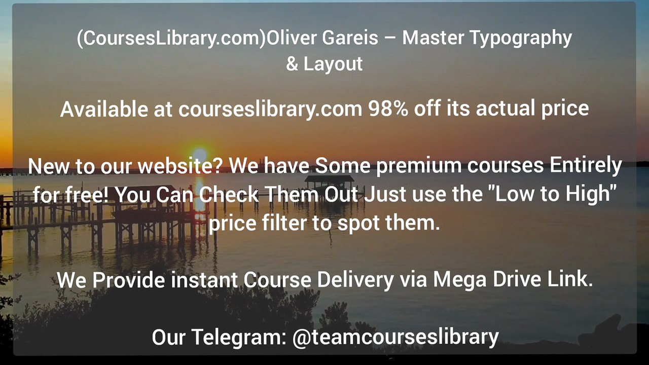 (CoursesLibrary.com)Oliver Gareis – Master Typography & Layout