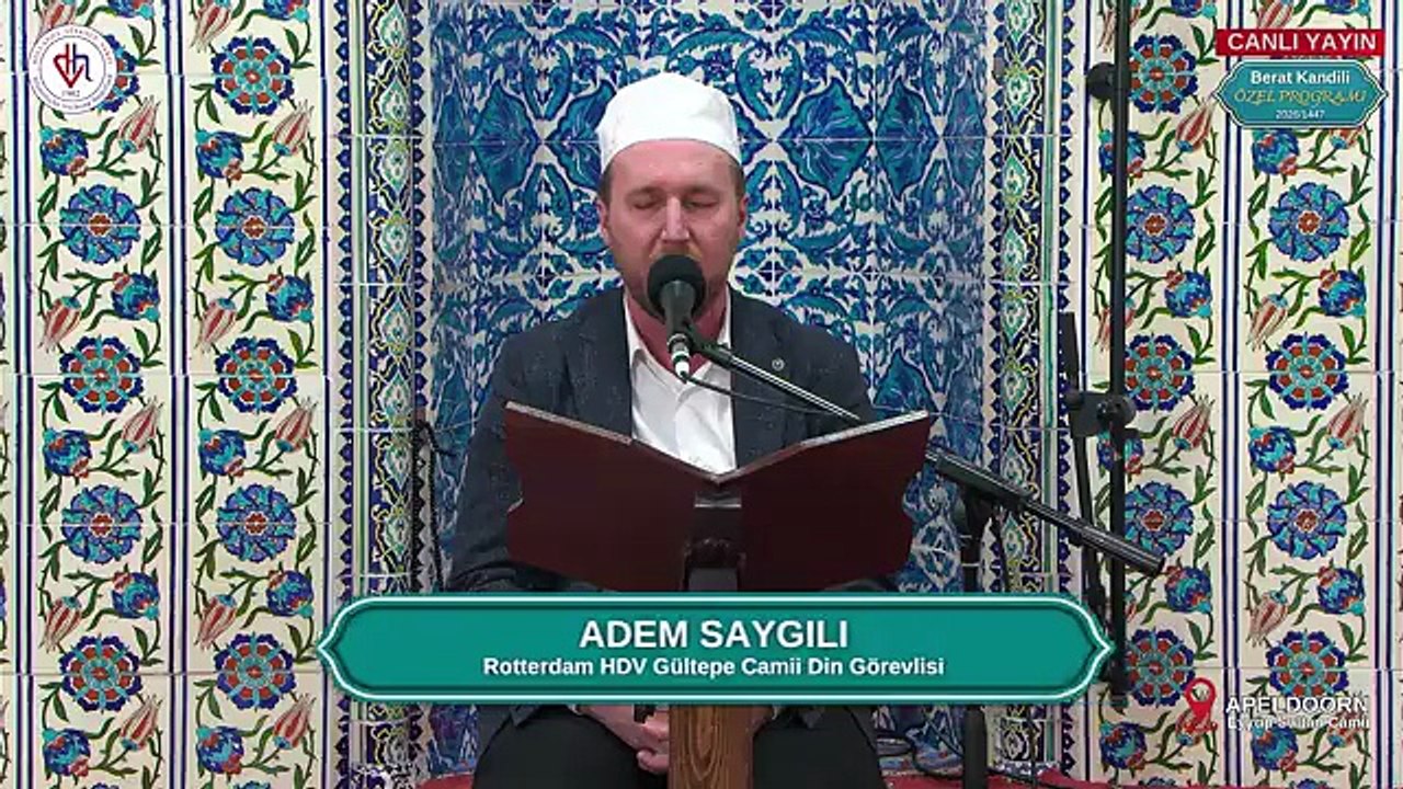 Berat Kandili | Hollanda | Appeldoorn | Eyüp Sultan Camii (02 Şubat 2026)