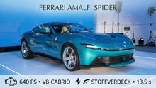 Ferrari Amalfi Spider: Eleganter V8-Spider mit 13,5 s Dachöffnung
