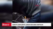 Kars’ta ahır çöktü, çoban son anda kurtuldu