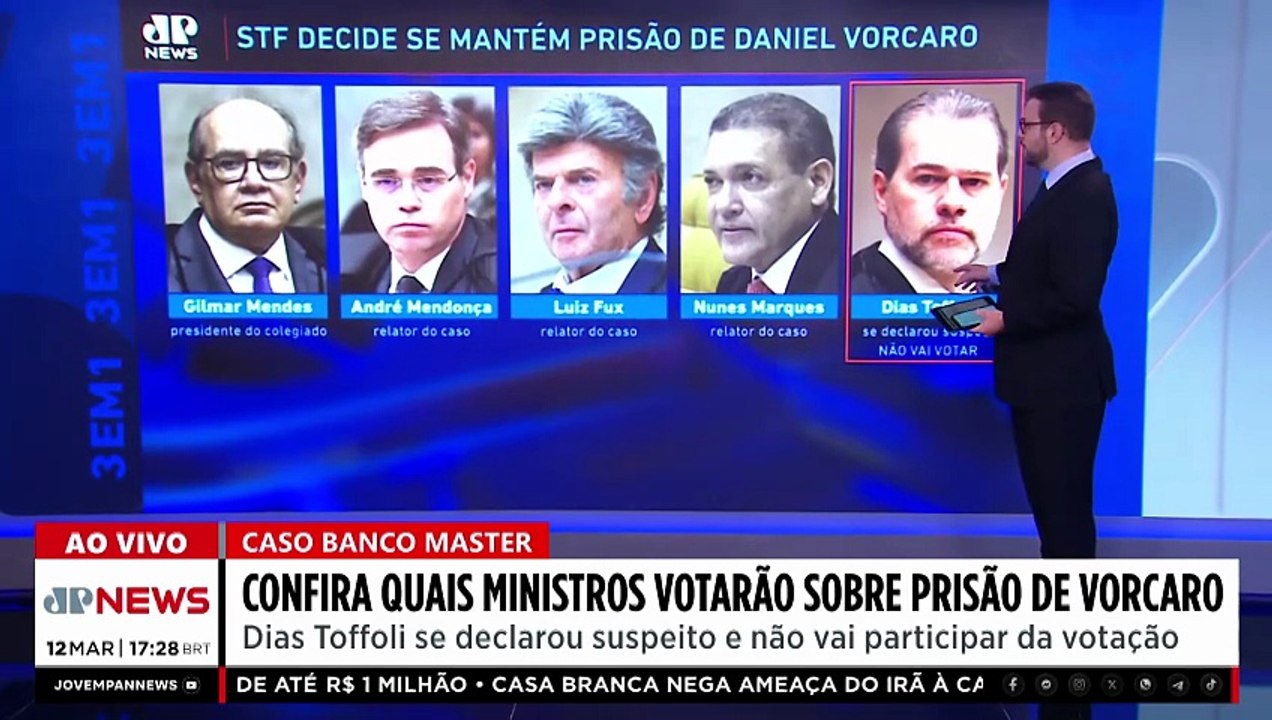 STF decide se mantém prisão de Daniel Vorcaro nesta sexta-feira (13)