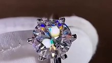 5CT Round Moissanite Ring Showcase | 6-Prong Diamond Look Jewelry