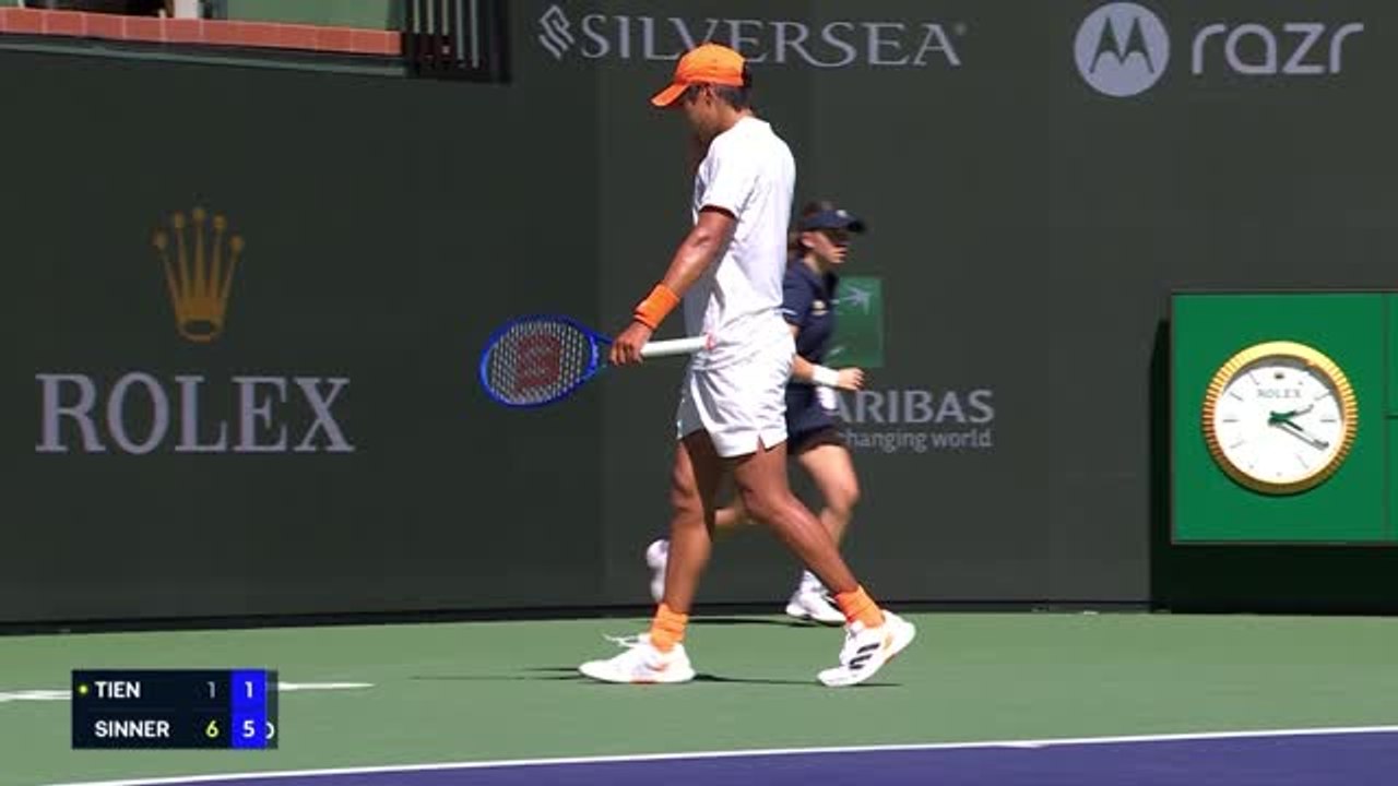 Sinner sweeps past Tien into Indian Wells semis