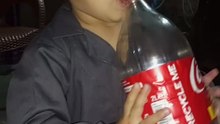 Salar ahmad drinking coca cola