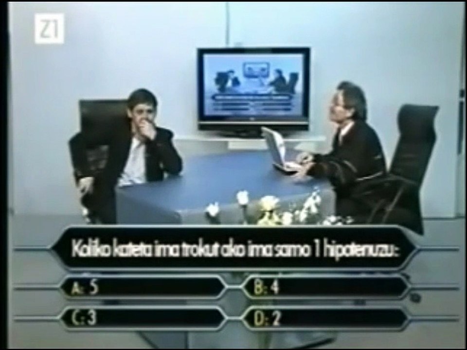 Noćna mora - Jaran Milijunaš "Koliko kateta ima trokut ako ima samo 1 hipotenuzu"