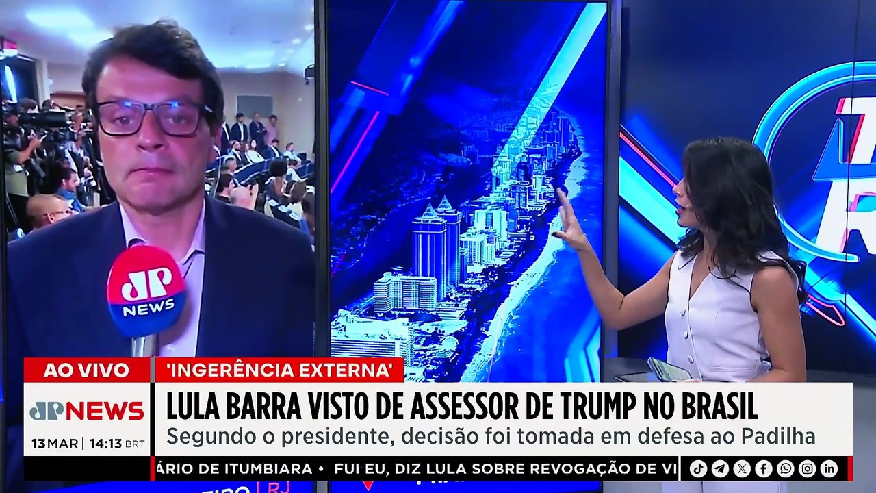 Lula barra visto de assessor de Donald Trump que visitaria Jair Bolsonaro no Brasil | TEMPO REAL