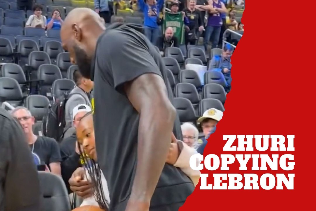 Zhuri James copying LeBron’s pregame routine