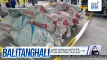 Mahigit 800 kilo ng hinihinalang shabu na narekober mula sa sumadsad na speedboat, ininspeksiyon ng DILG, PNP, at PDEA; 6 kabilang ang 4 na Chinese umano, arestado | Balitanghali