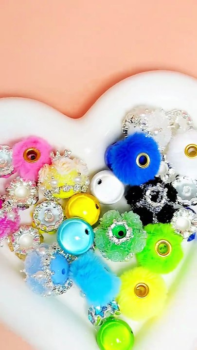 Beadable Clay Pen with Cute Shiny Butterflies AB & Cone Shape Rhinestones White Pearls