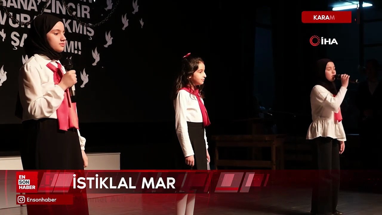 Karaman'da Mehmet Akif Ersoy'u anma programında İstiklal Marşı, Arapça okundu