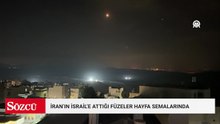 İran'ın İsrail'e misilleme olarak fırlattığı füzeler Hayfa semalarında görüntülendi