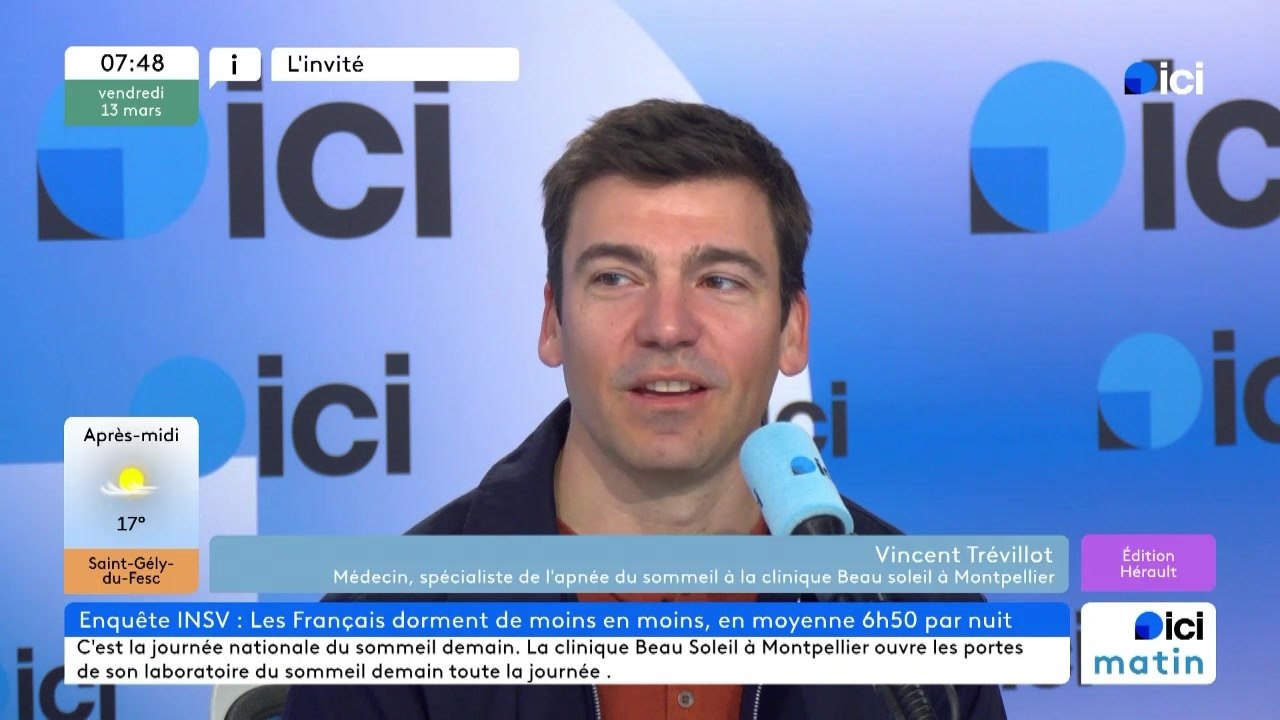 Vincent Trévillot, médecin spécialiste du sommeil à la clinique Beausoleil à Montpellier