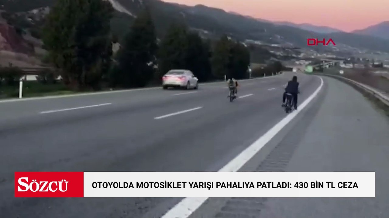 Otoyolda motosikletle yarış yapan sürücülere ve görüntülerini paylaşanlara ceza