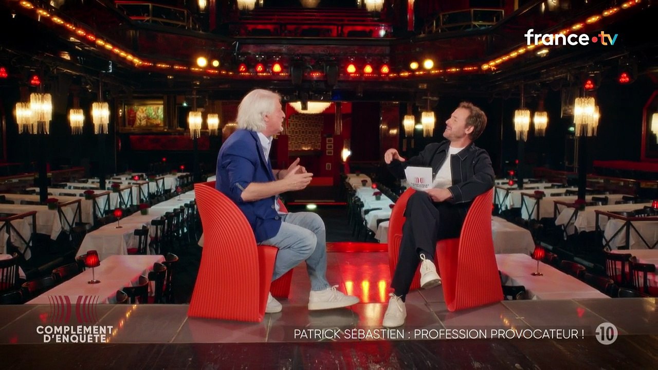 Patrick Sébastien, sur le plateau de "Complément d'enquête" le 12 mars 2026.