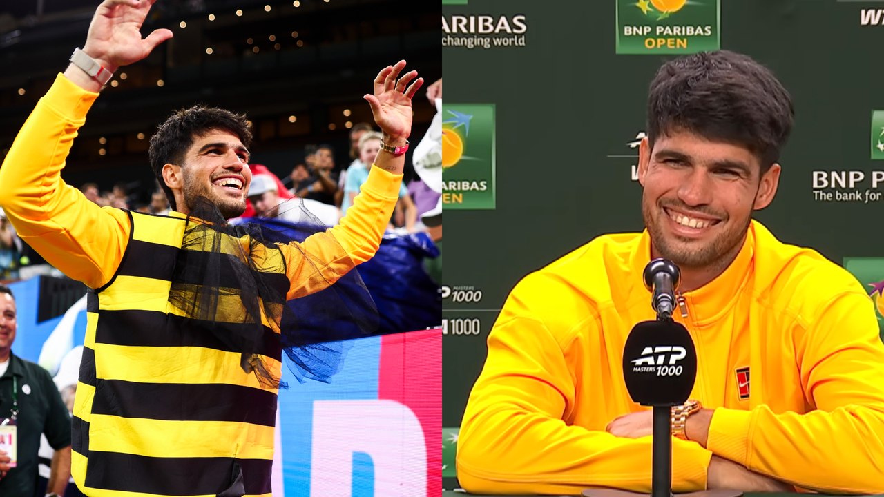 BNP Paribas Open 2026 - Carlos Alcaraz déguisé en abeille : "Ils m'ont demandé de le porter !"