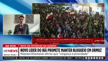 Novo líder do Irã ameaça manter bloqueio no Estreito de Ormuz