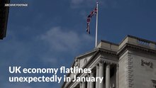 UK economy flatlines unexpectedly in January