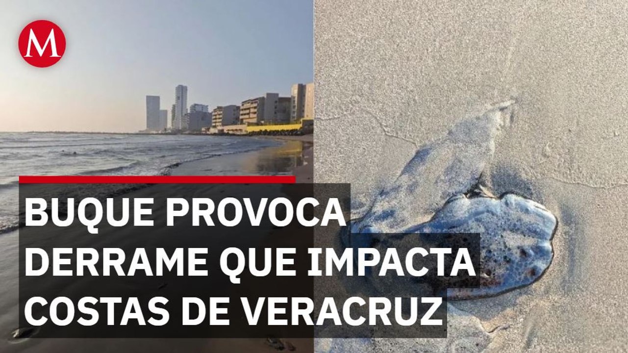 Derrame de crudo afecta a Veracruz, fue ocasionado por buque en costa de Tabasco: Rocío Nahle