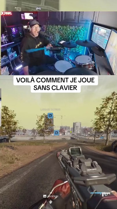 Et voilà comment je joue sans Clavier, mais Batteri/souris à Call of duty.