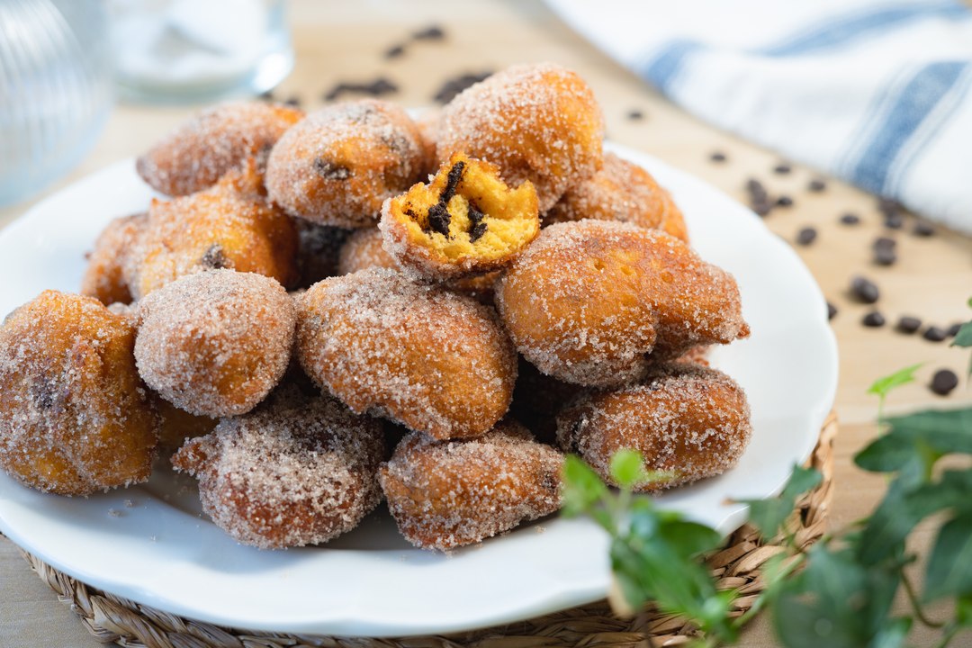 Buñuelos de calabaza y chocolate