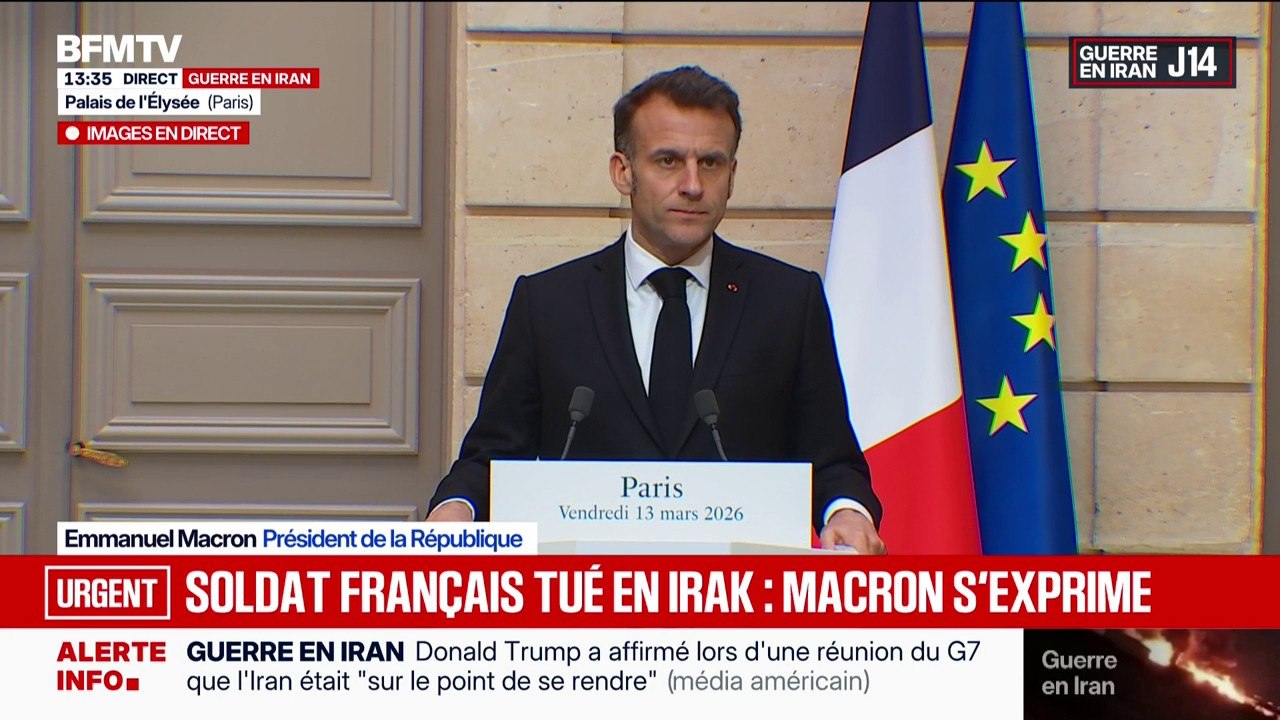 Emmanuel Macron rend hommage à l'adjudant-chef Arnaud Frion