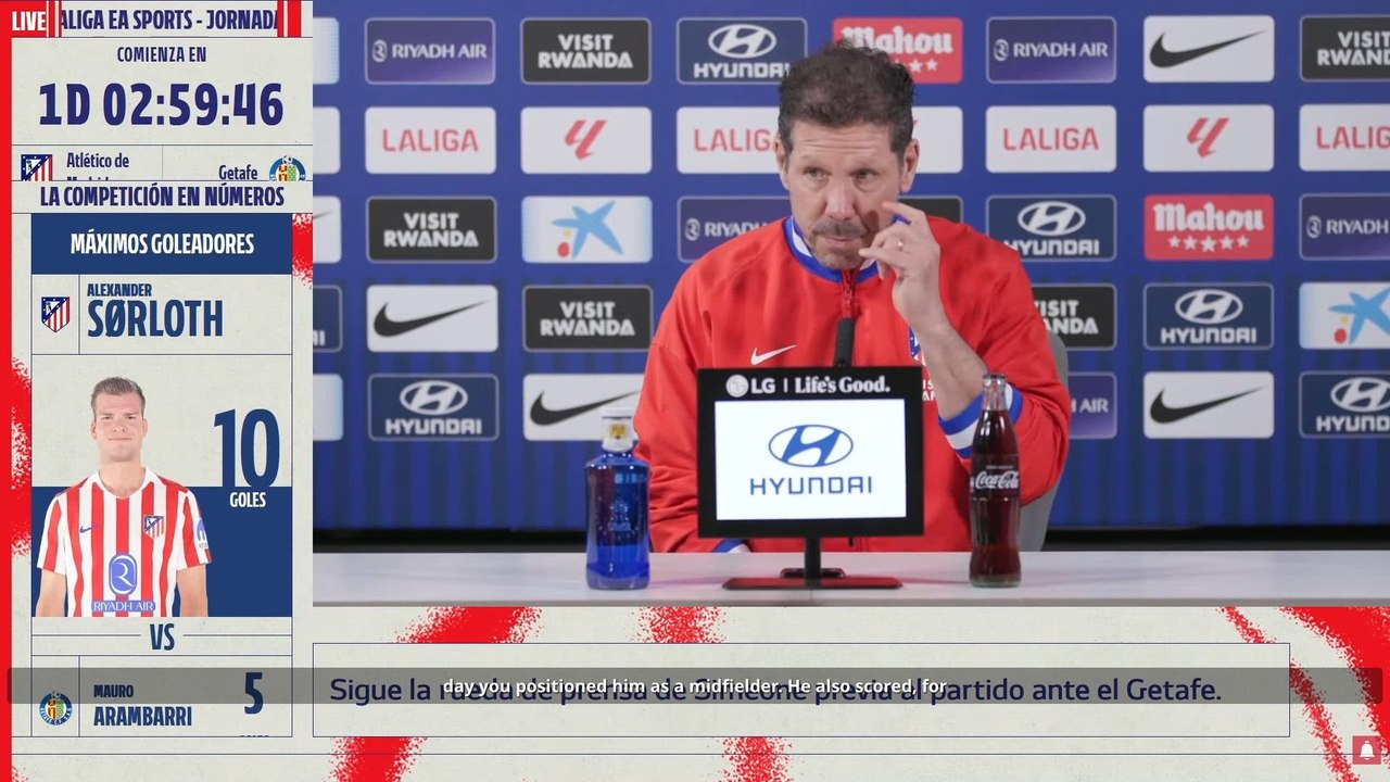Simeone, full press conference ahead of Atleti vs Getafe | LaLiga