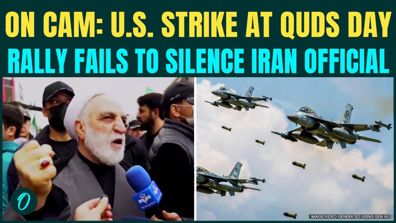 ON CAM: Iranian Leader UNFAZED as US-Israel BOMB Iranians During Al-Quds RALLY in Tehran | VIDEO