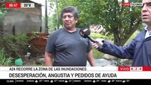 El desesperado pedido de un vecino inundado de Tucumán que emocionó a Antonio Laje