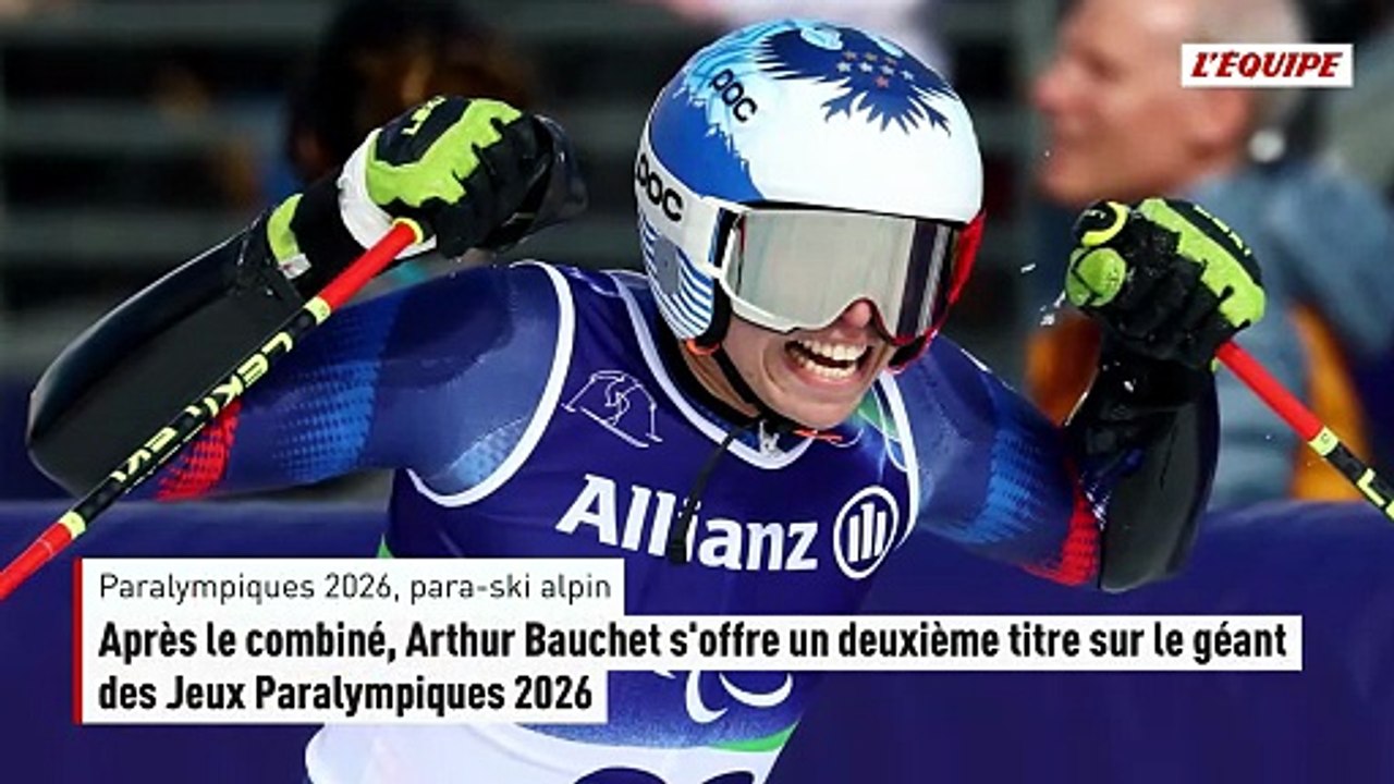 Après le combiné, Arthur Bauchet s'offre un deuxième titre sur le géant des Jeux Paralympiques 2026 - Paralympiques 2026 - Para-ski