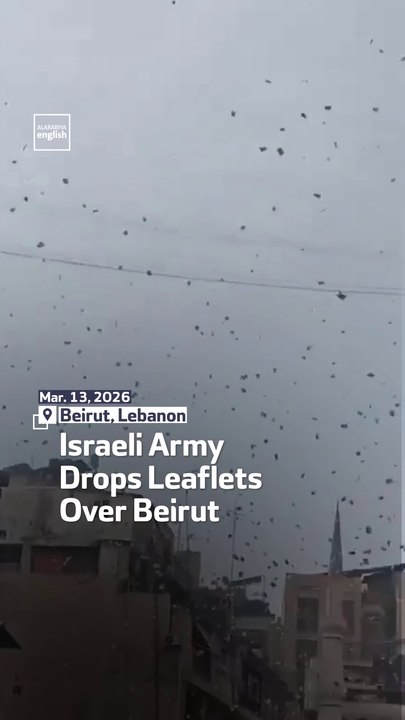 Israeli Army Drops Leaflets Over Beirut