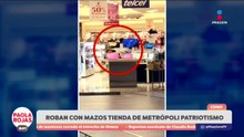 Asalto con mazos tienda de Metrópoli Patriotismo | DPC con Paola Rojas