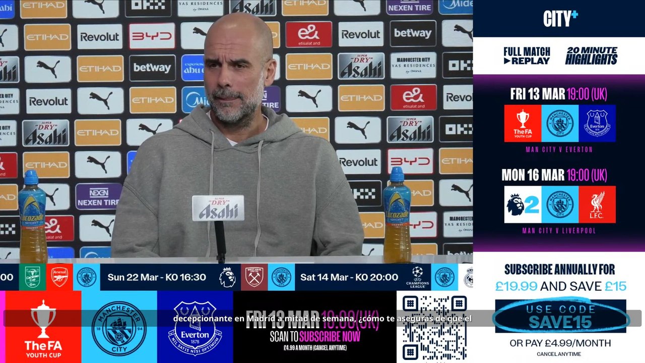 GUARDIOLA CONTESTA en rueda de presa sobre SI CREE en LA REMONTADA al REAL MADRID | M.CITY - MADRID