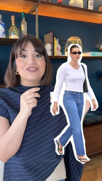 Voici la coupe de jeans à avoir pour ce printemps été 2026...[mode fashion style outfit vêtements pantalon jean jeans Hailey Bieber]