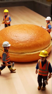 Tiny Workers Build a Giant Burger 🍔 | Mini Construction Short