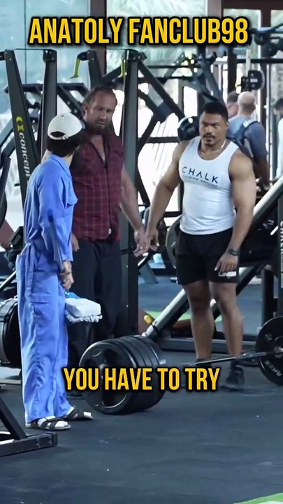 It's just a Mop 🤭#anatoly #fitness #gym