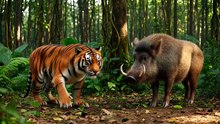 Tiger vs Wild Boar Clash