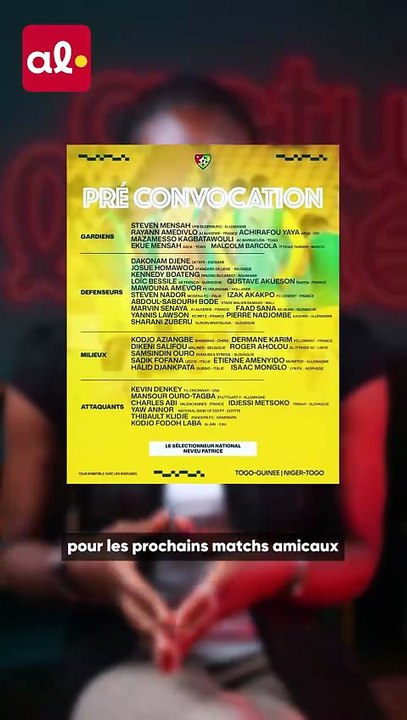 Éperviers du Togo : 38 joueurs convoqués pour les matchs amicaux