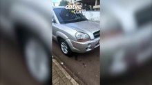 Carro coberto por pichações de cunho sexual é encontrado no Centro de Cascavel