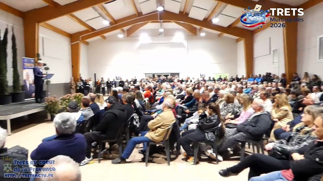 TRETS MUNICIPALES 2026 - Meeting-1erTour Pascal CHAUVIN 13mars 2026