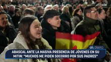 Abascal ante la masiva presencia de jóvenes en su mitin: "Muchos me piden socorro por sus padres"