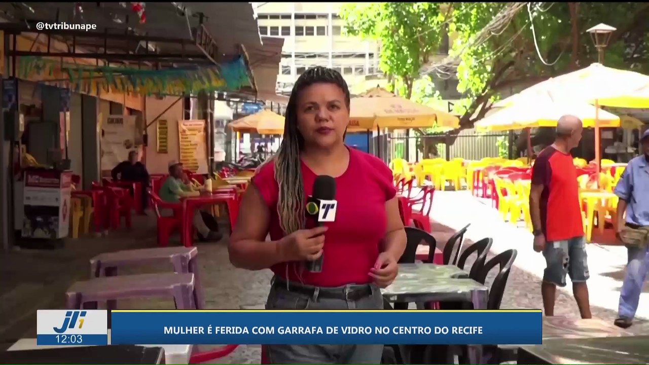 Mulher é ferida com garrafa de vidro no Centro do Recife