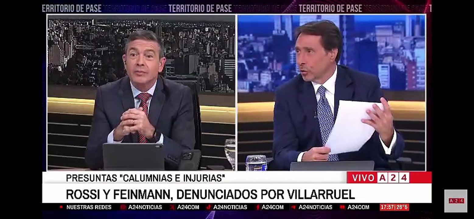 Feinmann y Rossi reaccionaron a la denuncia de Villarruel