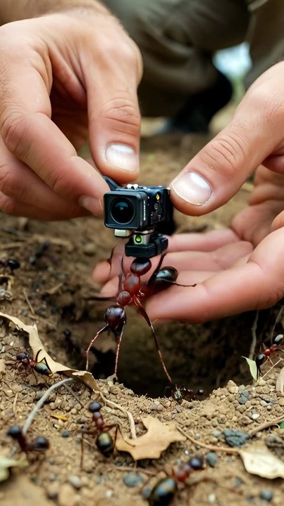POV Walking Inside an Ant Colony