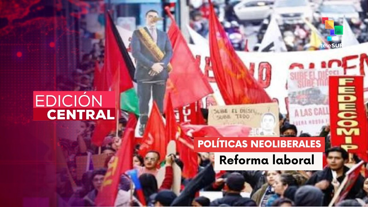 Gremios sociales marcharon contra las medidas económicas del gobierno de Noboa