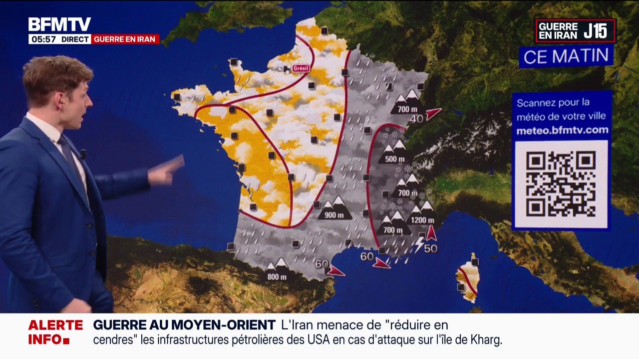 Des averses sur l'ensemble et des températures fraiches sur l'ensemble du pays: la météo de ce samedi 14 mars
